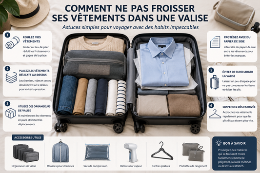 Astuces simples pour voyager avec des habits impeccables dans sa valise
