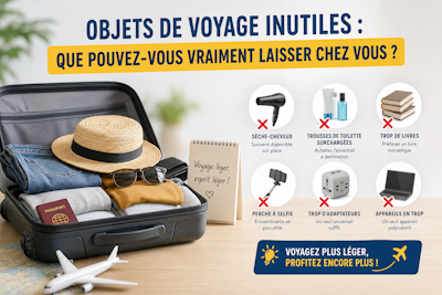 Objets de voyage inutiles : que pouvez-vous vraiment laisser chez vous ?