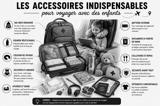Les accessoires indispensables pour voyager avec des enfants