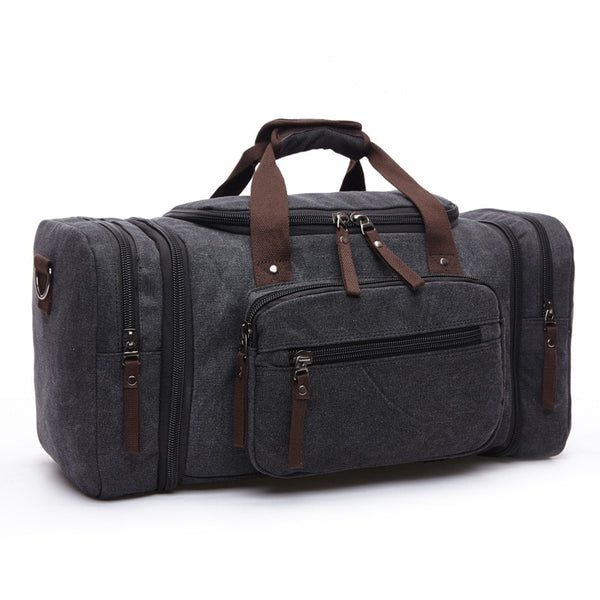 Sac de voyage vintage pour homme noir