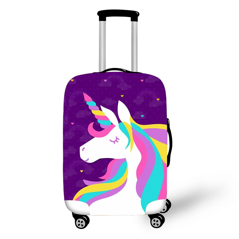 Housse pour valise Licorne violet
