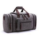 Sac de voyage vintage pour homme gris