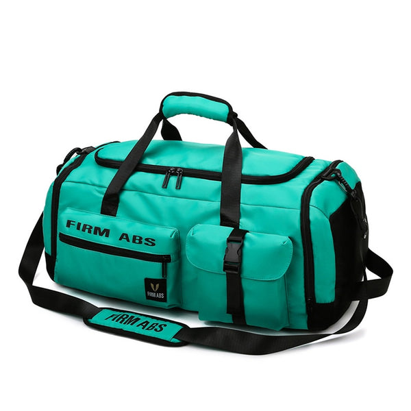 Sac de voyage fitness avec rangements turquoise