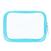 Trousse de maquillage transparente bleu