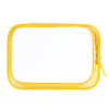 Trousse de maquillage transparente jaune