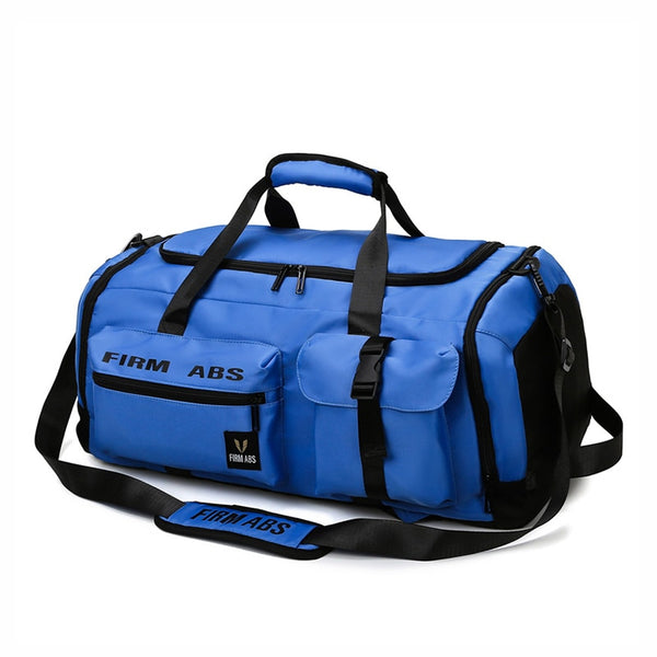 Sac de voyage fitness avec rangements bleu