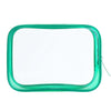 Trousse de maquillage transparente vert