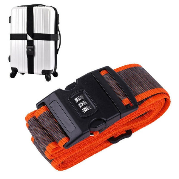 Sangle pour valise avec code orange et gris