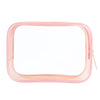 Trousse de maquillage transparente rose