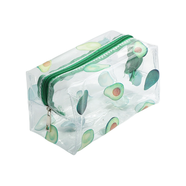 Trousse de toilette transparente verte