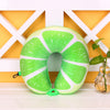 Coussin de voyage citron