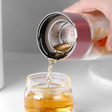 Gourde en verre avec infuseur
