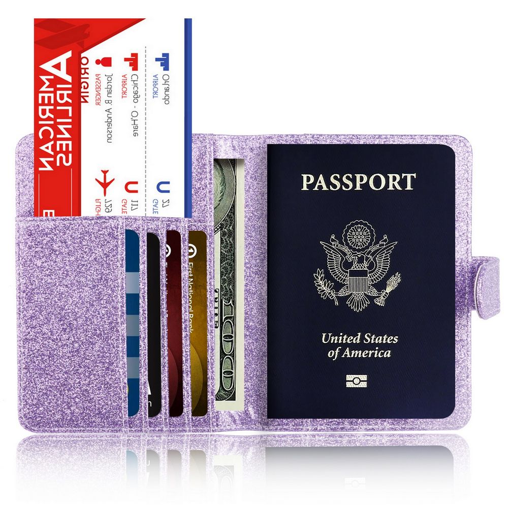 Etui passeport paillette
