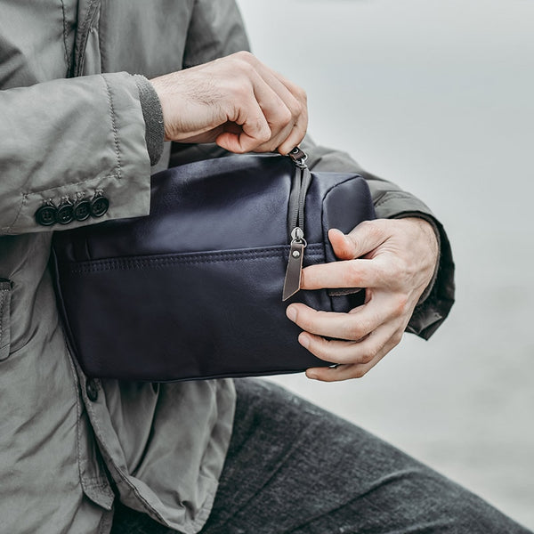 Trousse de toilette cuir homme