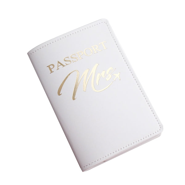 ZVRSUA Protège Passeport Blanc Et Étiquette Valise - Ensemble Cuir PU Lettre Brodé Cadeau Voyage Femme Fille