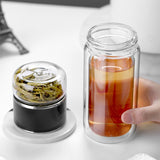 Gourde en verre avec infuseur
