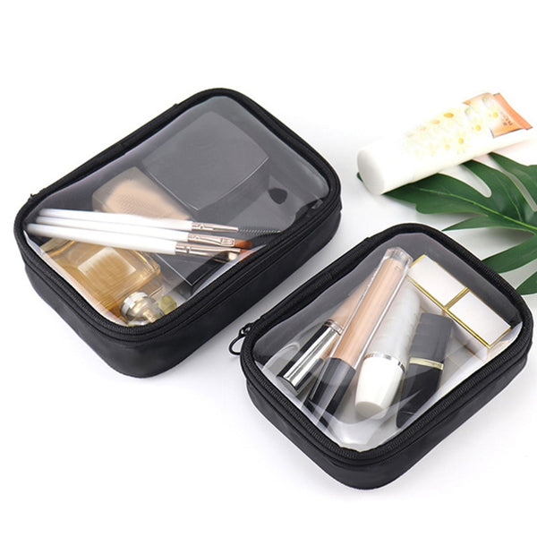 Trousse de maquillage transparente