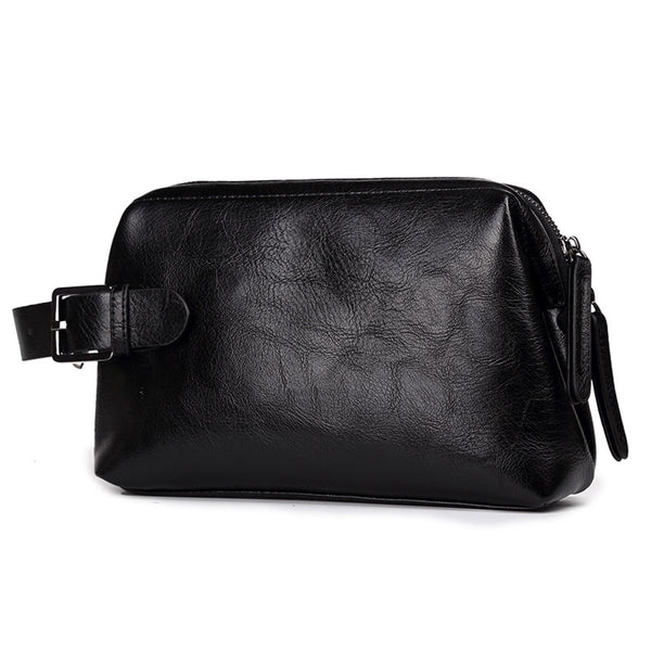 trousse de toilette homme cuir noir