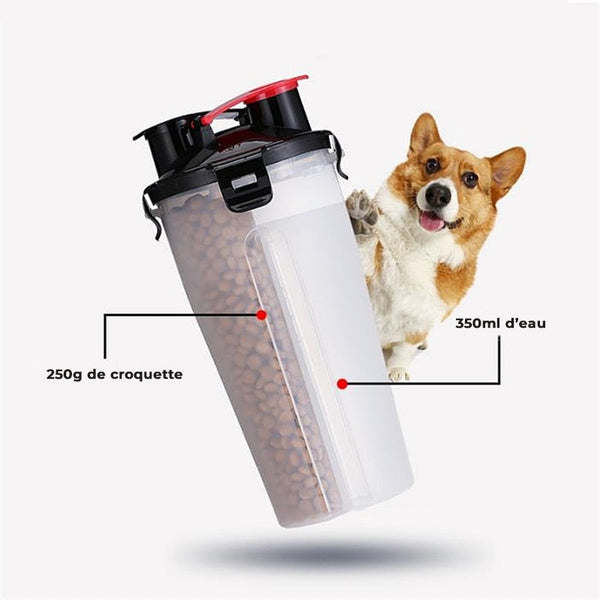 Gourde pour chien avec receptacle