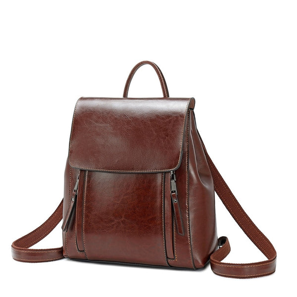 Sac à dos cuir pour femme marron