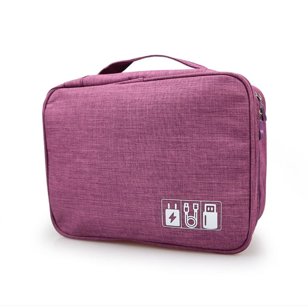 Sac de voyage pour cables USB violet